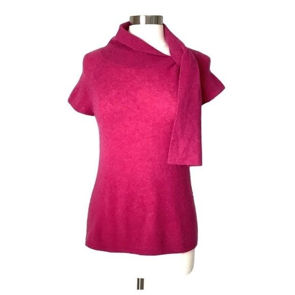 Cynthia Rowley 100% Cashmere Cap Sleeve Sweater Tiny Flaw - Picture 1 of 16